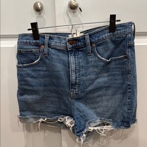 Madewell Blue Jean Shorts Distressed Cut-Offs